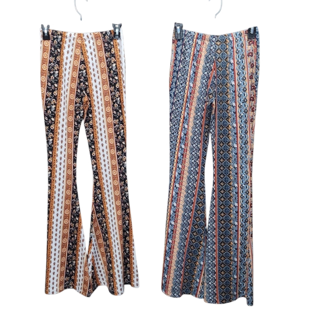 Rue21 bundle of 2 boho style pull-on flare pants NWOT Size S - Picture 4 of 4